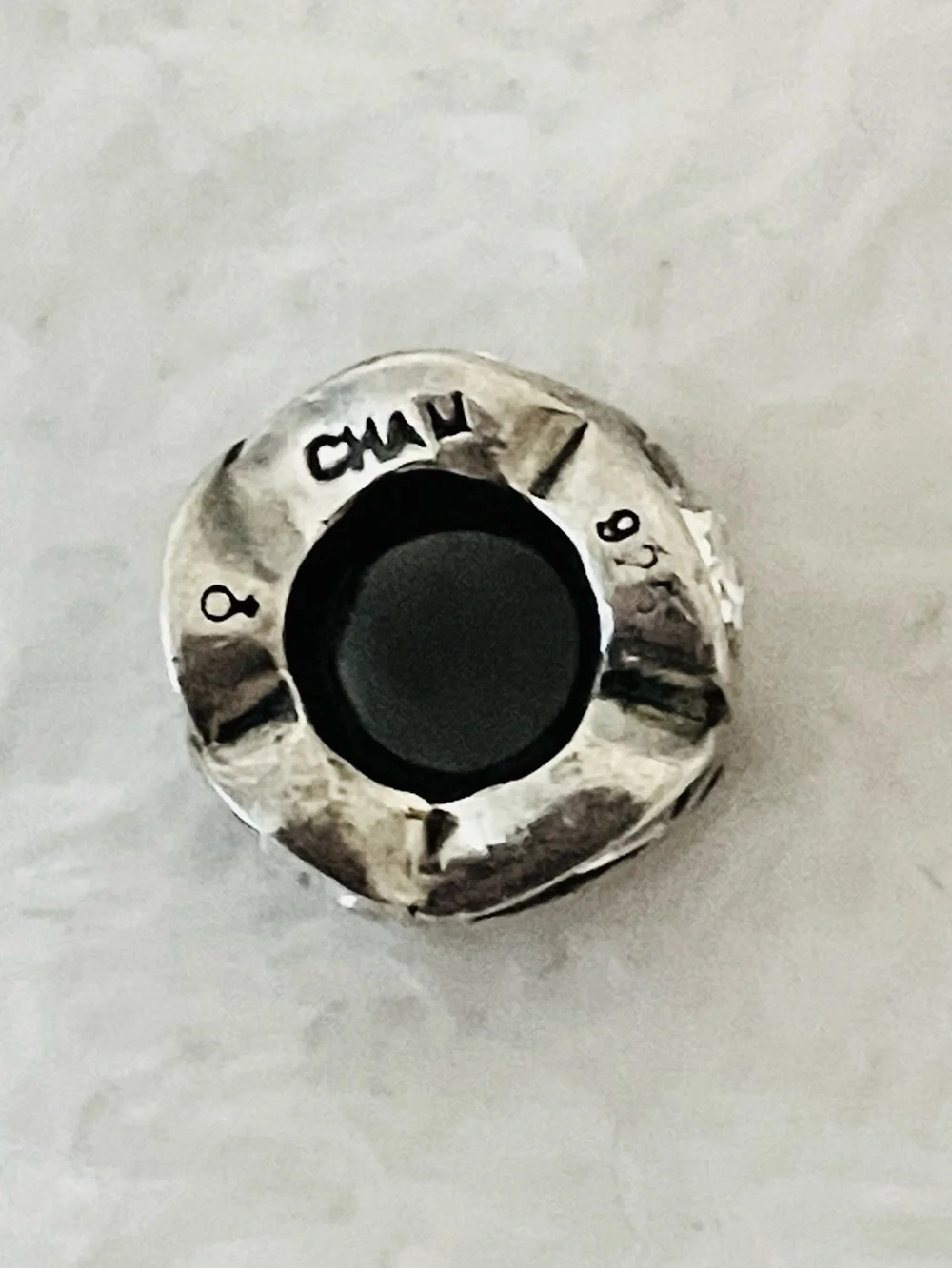 CHAMILIA STERLING SILVER 925 CLEAR CUBIC ZIRCONIA CZ CHARM BEAD